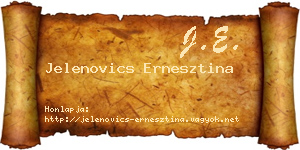 Jelenovics Ernesztina névjegykártya